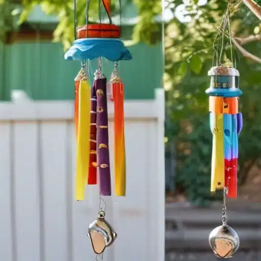 Craft Colorful Wind Chimes from Found Objects