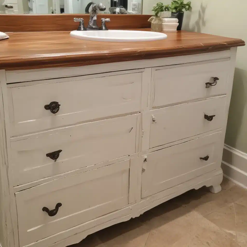 Turning a Dresser into a Bathroom Vanity on a Budget